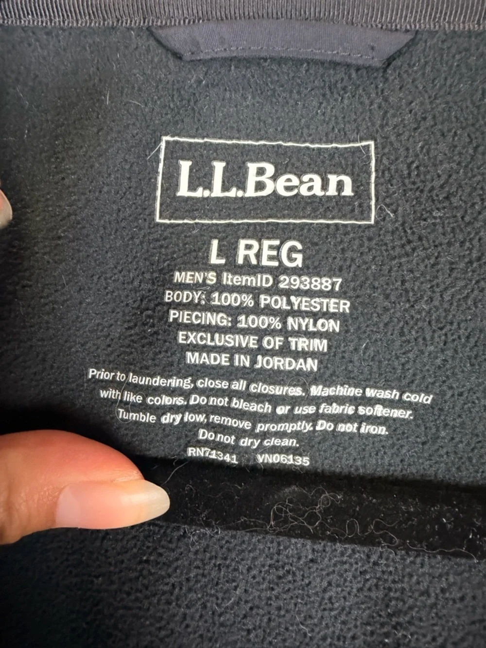LL Bean Unisex Sz L Regular Olive Green  Zip up Jacket Casual Outerwear 293887